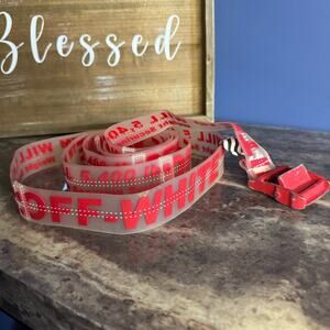 Off-White Transparent and Red Industrial Belt